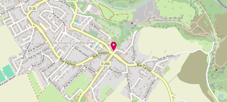 Plan de Point d’accueil PMI d'Hussigny-Godbrange, Mairie<br />
1 Rue Maréchal-Foch, 54590 Hussigny-Godbrange