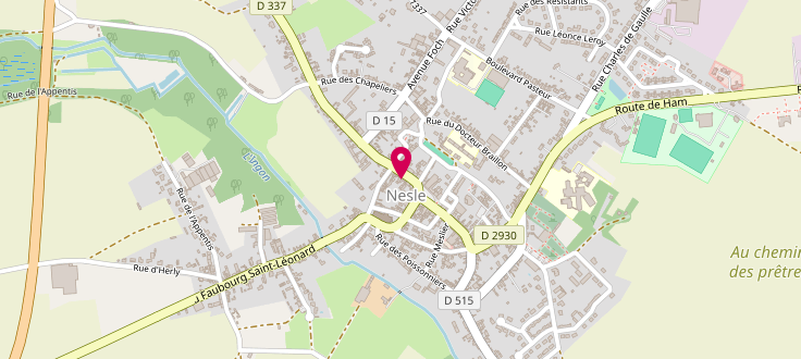Plan de Centre médico-social de Nesle, 23, rue Saint-Nicolas, 80190 Nesle
