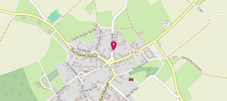 Plan de Centre médico-social d'Hornoy, rue d'Airaines, 80640 Hornoy-le-Bourg