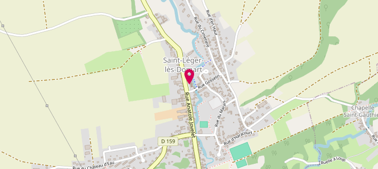 Plan de Centre médico-social de Saint Léger, 15, place de l'Hôtel de Ville, 80780 Saint-Léger-lès-Domart