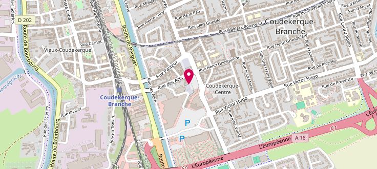 Plan de Centre de PMI de Bergues - Coudekerque, 10 Place de la Convention, 59210 Coudekerque-Branche